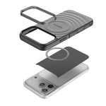 Coque de téléphone magnétique en TPU texturé vague BIBERCAS, pour iPhone 17 Pro Max