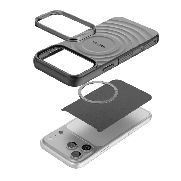 Coque de téléphone magnétique en TPU texturé vague BIBERCAS, pour iPhone 17 Pro Max
