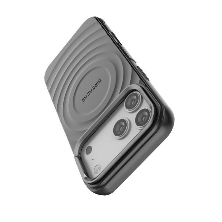 Coque de téléphone magnétique en TPU texturé vague BIBERCAS, pour iPhone 17 Pro Max
