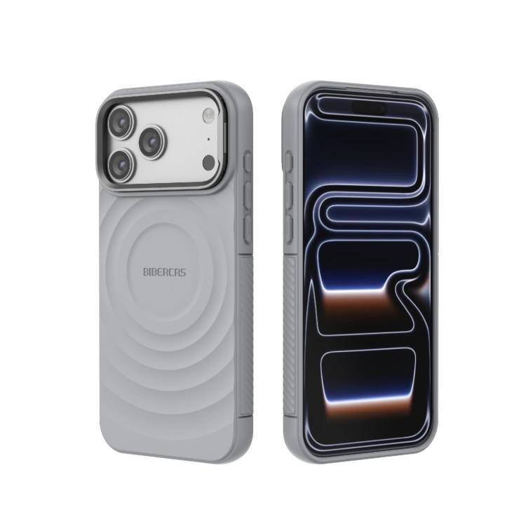 Coque de téléphone magnétique en TPU texturé vague BIBERCAS, pour iPhone 17 Pro Max