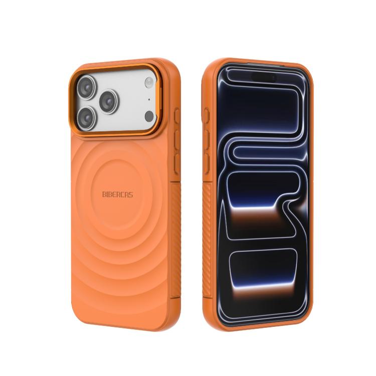 Coque de téléphone magnétique en TPU texturé vague BIBERCAS, pour iPhone 17 Pro Max