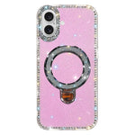 Coque de téléphone IMD double face à strass pailletés avec béquille, Pour iPhone 17 Pro Max, Pour iPhone 17 Pro, Pour iPhone 17, Pour iPhone Air, Pour iPhone 16 Pro Max, Pour iPhone 16 Pro, Pour iPhone 16 Plus, Pour iPhone 16