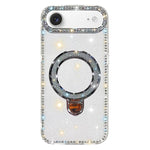 Coque de téléphone IMD double face à strass pailletés avec béquille, Pour iPhone 17 Pro Max, Pour iPhone 17 Pro, Pour iPhone 17, Pour iPhone Air, Pour iPhone 16 Pro Max, Pour iPhone 16 Pro, Pour iPhone 16 Plus, Pour iPhone 16