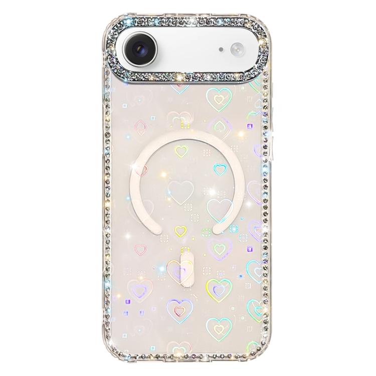Coque de téléphone magnétique hybride en TPU PC IMD double face avec strass, Pour iPhone 17 Pro Max, Pour iPhone 17 Pro, Pour iPhone 17, Pour iPhone Air, Pour iPhone 16 Pro Max, Pour iPhone 16 Pro, Pour iPhone 16 Plus, Pour iPhone 16