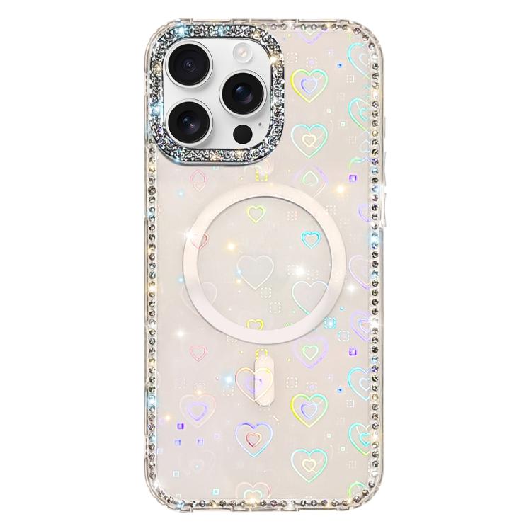 Coque de téléphone magnétique hybride en TPU PC IMD double face avec strass, Pour iPhone 17 Pro Max, Pour iPhone 17 Pro, Pour iPhone 17, Pour iPhone Air, Pour iPhone 16 Pro Max, Pour iPhone 16 Pro, Pour iPhone 16 Plus, Pour iPhone 16