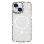 Coque de téléphone magnétique hybride en TPU PC IMD double face à strass, pour iPhone 15 Pro Max, pour iPhone 15 Pro, pour iPhone 15, pour iPhone 14, pour iPhone 14 Pro, pour iPhone 14 Pro Max, pour iPhone 13 Pro Max, pour iPhone 13 Pro
