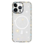 Coque de téléphone magnétique hybride en TPU PC IMD double face à strass, pour iPhone 15 Pro Max, pour iPhone 15 Pro, pour iPhone 15, pour iPhone 14, pour iPhone 14 Pro, pour iPhone 14 Pro Max, pour iPhone 13 Pro Max, pour iPhone 13 Pro