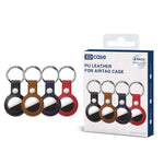 XDcase Lot de 4 étuis de protection en cuir vegan avec anneau métallique, 4 PIÈCES