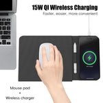 Tapis de souris chargeur sans fil magnétique pliable multifonctionnel U39 15W