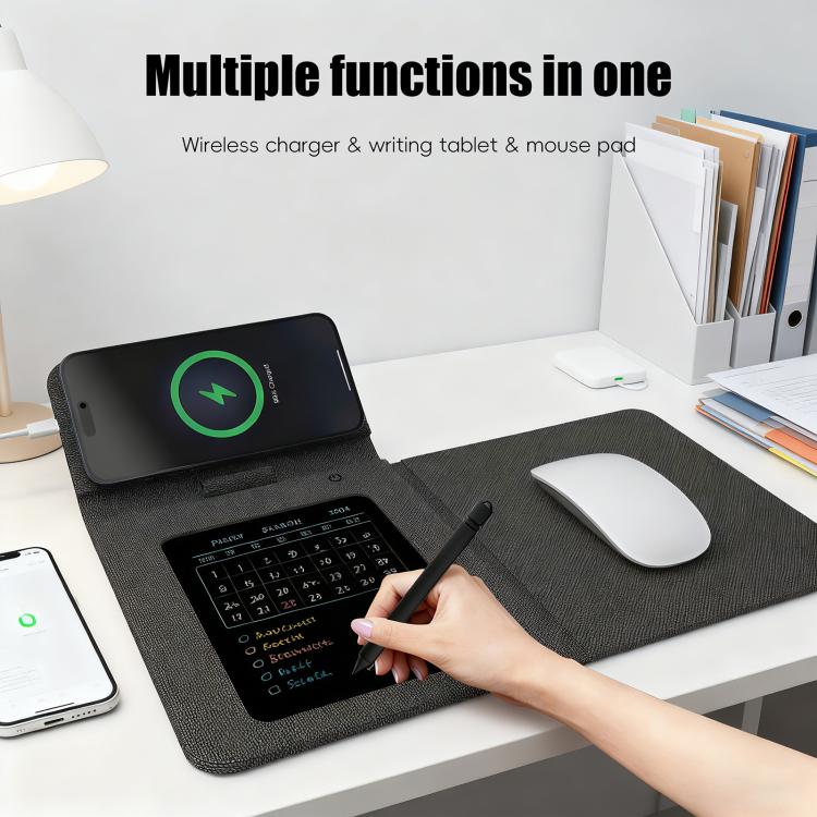 Tapis de souris chargeur sans fil magnétique pliable multifonctionnel U39 15W