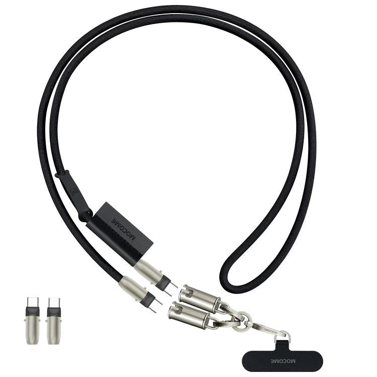 Câble de charge multifonctionnel MOCOME W3 Type-C vers Type-C, cordon de téléphone réglable en bandoulière