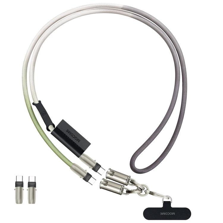Câble de charge multifonctionnel MOCOME W3 Type-C vers Type-C, cordon de téléphone réglable en bandoulière