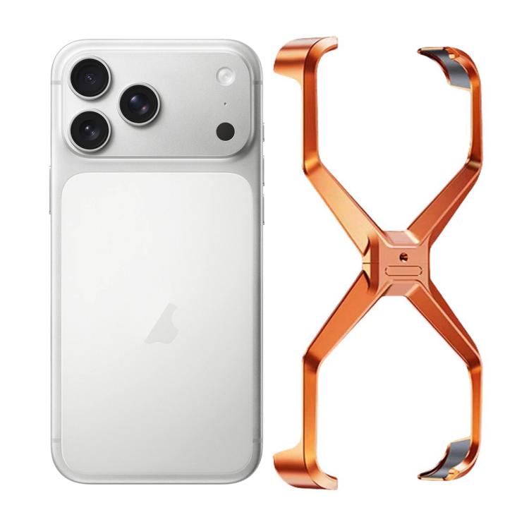 Coque de téléphone en métal sans cadre en forme de X, pour iPhone 17 Pro Max, pour iPhone 17 Pro