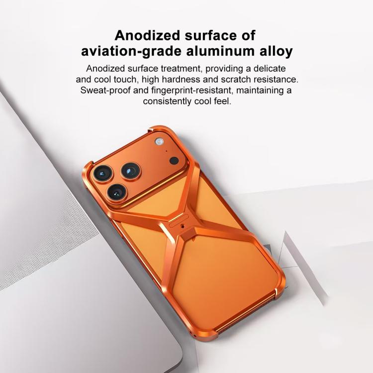 Coque de téléphone en métal sans cadre en forme de X, pour iPhone 17 Pro Max, pour iPhone 17 Pro