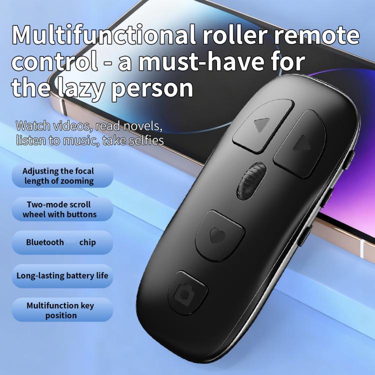 Télécommande Bluetooth multifonctionnelle KR-06 pour téléphone avec molette de défilement
