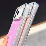 Coque de téléphone hybride TPU PC IMD double face avec strass, Pour iPhone 15 Pro Max, Pour iPhone 15 Pro, Pour iPhone 15, Pour iPhone 14, Pour iPhone 14 Pro, Pour iPhone 14 Pro Max, Pour iPhone 13 Pro Max, Pour iPhone 13 Pro