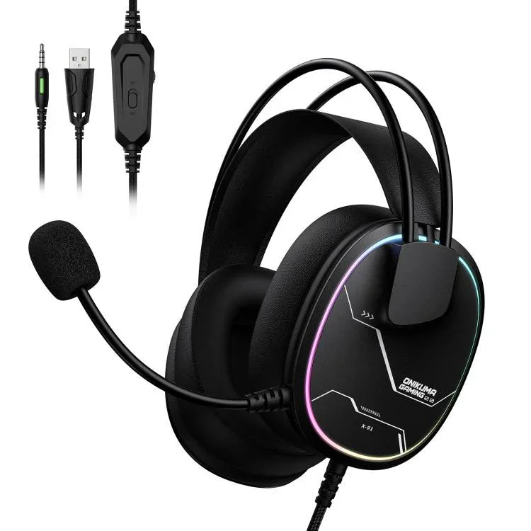 Écouteurs filaires circum-auriculaires ONIKUMA X91 avec microphone