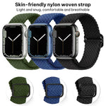 Bracelet de montre tressé en nylon avec boucle coulissante xDfind, pour Apple Watch 42 / 44 / 45 / 46 / 49 mm, pour Apple Watch 38 / 40 / 41 / S11 42 mm