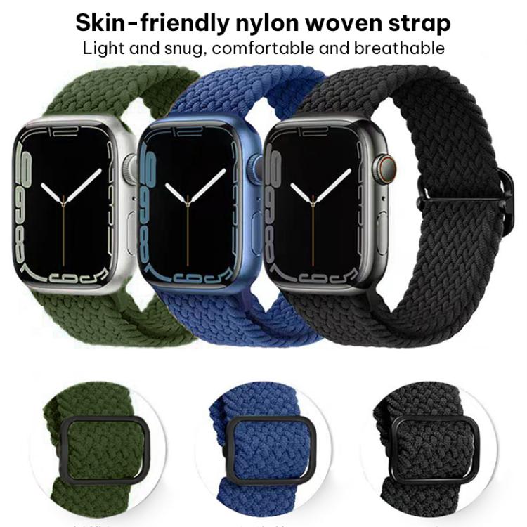 Bracelet de montre tressé en nylon avec boucle coulissante xDfind, pour Apple Watch 42 / 44 / 45 / 46 / 49 mm, pour Apple Watch 38 / 40 / 41 / S11 42 mm