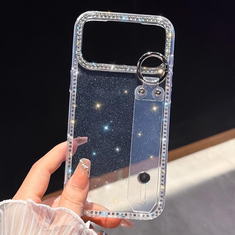 Étui de Téléphone avec Support de Bracelet Pailleté Strass, Pour iPhone 17 Pro, Pour iPhone 17, Pour iPhone Air, Pour iPhone 16 Pro Max, Pour iPhone 16 Pro, Pour iPhone 16 Plus, Pour iPhone 16, Pour iPhone 15 Pro Max