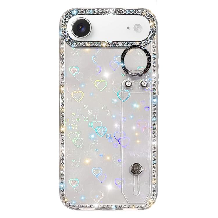 Étui de Téléphone avec Support de Bracelet Pailleté Strass, Pour iPhone 17 Pro, Pour iPhone 17, Pour iPhone Air, Pour iPhone 16 Pro Max, Pour iPhone 16 Pro, Pour iPhone 16 Plus, Pour iPhone 16, Pour iPhone 15 Pro Max