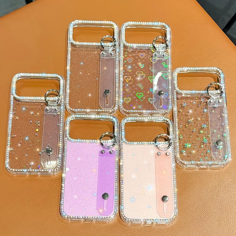 Étui de Téléphone avec Support de Bracelet Pailleté Strass, Pour iPhone 17 Pro, Pour iPhone 17, Pour iPhone Air, Pour iPhone 16 Pro Max, Pour iPhone 16 Pro, Pour iPhone 16 Plus, Pour iPhone 16, Pour iPhone 15 Pro Max