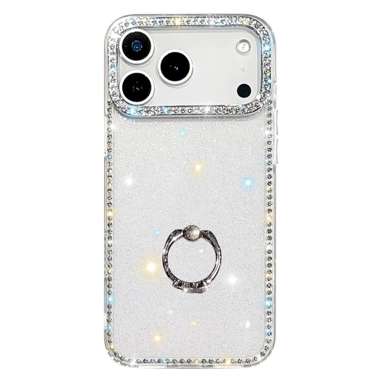 Étui de téléphone hybride TPU PC IMD double face avec support anneau en strass, pour iPhone 17 Pro Max, pour iPhone 17 Pro, pour iPhone 17, pour iPhone Air, pour iPhone 16 Pro Max, pour iPhone 16 Pro, pour iPhone 16 Plus, pour iPhone 16