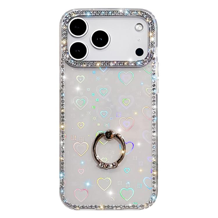 Étui de téléphone hybride TPU PC IMD double face avec support anneau en strass, pour iPhone 17 Pro Max, pour iPhone 17 Pro, pour iPhone 17, pour iPhone Air, pour iPhone 16 Pro Max, pour iPhone 16 Pro, pour iPhone 16 Plus, pour iPhone 16
