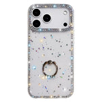 Étui de téléphone hybride TPU PC IMD double face avec support anneau en strass, pour iPhone 17 Pro Max, pour iPhone 17 Pro, pour iPhone 17, pour iPhone Air, pour iPhone 16 Pro Max, pour iPhone 16 Pro, pour iPhone 16 Plus, pour iPhone 16