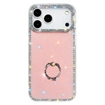 Étui de téléphone hybride TPU PC IMD double face avec support anneau en strass, pour iPhone 17 Pro Max, pour iPhone 17 Pro, pour iPhone 17, pour iPhone Air, pour iPhone 16 Pro Max, pour iPhone 16 Pro, pour iPhone 16 Plus, pour iPhone 16
