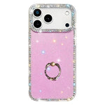 Étui de téléphone hybride TPU PC IMD double face avec support anneau en strass, pour iPhone 17 Pro Max, pour iPhone 17 Pro, pour iPhone 17, pour iPhone Air, pour iPhone 16 Pro Max, pour iPhone 16 Pro, pour iPhone 16 Plus, pour iPhone 16