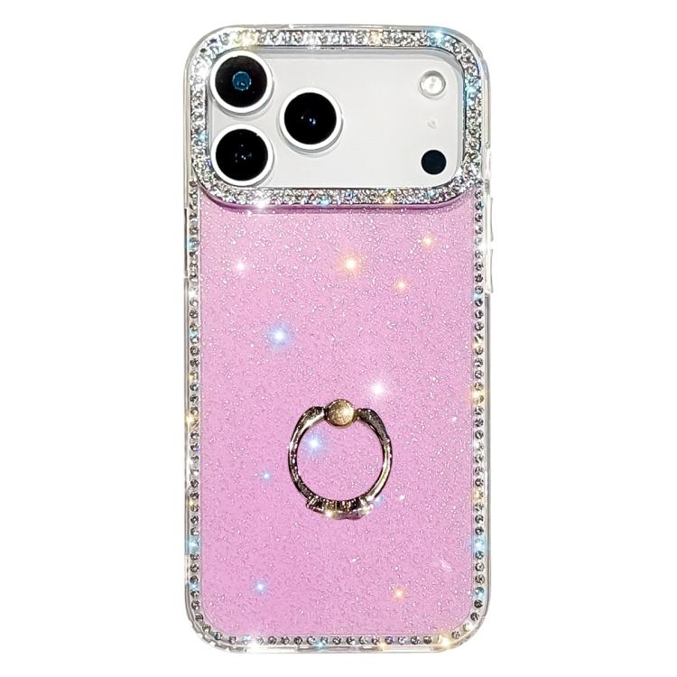 Étui de téléphone hybride TPU PC IMD double face avec support anneau en strass, pour iPhone 17 Pro Max, pour iPhone 17 Pro, pour iPhone 17, pour iPhone Air, pour iPhone 16 Pro Max, pour iPhone 16 Pro, pour iPhone 16 Plus, pour iPhone 16