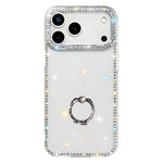 Étui de téléphone hybride TPU PC IMD double face avec support anneau en strass, pour iPhone 17 Pro Max, pour iPhone 17 Pro, pour iPhone 17, pour iPhone Air, pour iPhone 16 Pro Max, pour iPhone 16 Pro, pour iPhone 16 Plus, pour iPhone 16