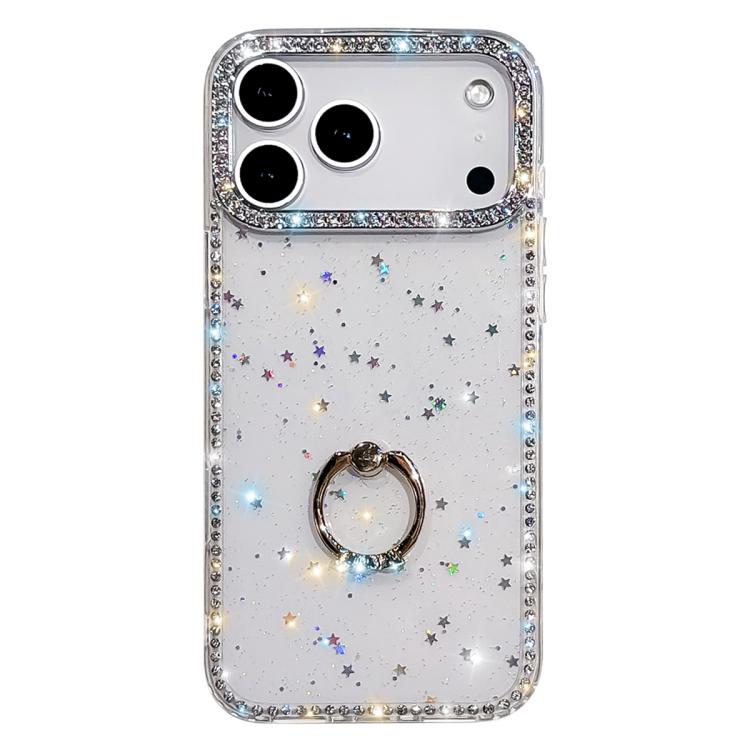 Étui de téléphone hybride TPU PC IMD double face avec support anneau en strass, pour iPhone 17 Pro Max, pour iPhone 17 Pro, pour iPhone 17, pour iPhone Air, pour iPhone 16 Pro Max, pour iPhone 16 Pro, pour iPhone 16 Plus, pour iPhone 16