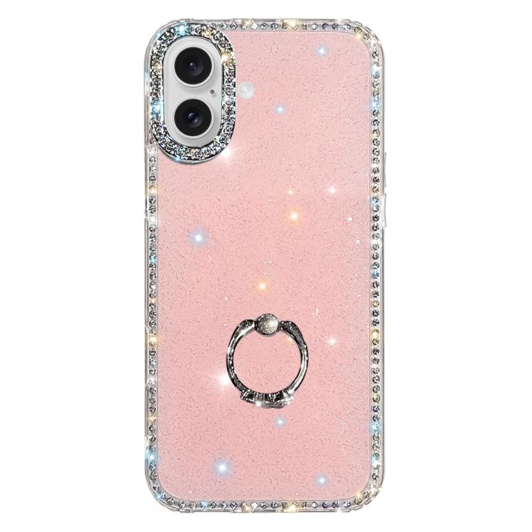 Étui de téléphone hybride TPU PC IMD double face avec support anneau en strass, pour iPhone 17 Pro Max, pour iPhone 17 Pro, pour iPhone 17, pour iPhone Air, pour iPhone 16 Pro Max, pour iPhone 16 Pro, pour iPhone 16 Plus, pour iPhone 16