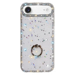 Étui de téléphone hybride TPU PC IMD double face avec support anneau en strass, pour iPhone 17 Pro Max, pour iPhone 17 Pro, pour iPhone 17, pour iPhone Air, pour iPhone 16 Pro Max, pour iPhone 16 Pro, pour iPhone 16 Plus, pour iPhone 16