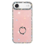 Étui de téléphone hybride TPU PC IMD double face avec support anneau en strass, pour iPhone 17 Pro Max, pour iPhone 17 Pro, pour iPhone 17, pour iPhone Air, pour iPhone 16 Pro Max, pour iPhone 16 Pro, pour iPhone 16 Plus, pour iPhone 16