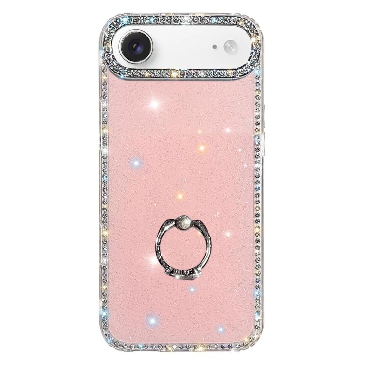 Étui de téléphone hybride TPU PC IMD double face avec support anneau en strass, pour iPhone 17 Pro Max, pour iPhone 17 Pro, pour iPhone 17, pour iPhone Air, pour iPhone 16 Pro Max, pour iPhone 16 Pro, pour iPhone 16 Plus, pour iPhone 16
