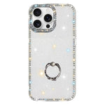 Étui de téléphone hybride TPU PC IMD double face avec support anneau en strass, pour iPhone 17 Pro Max, pour iPhone 17 Pro, pour iPhone 17, pour iPhone Air, pour iPhone 16 Pro Max, pour iPhone 16 Pro, pour iPhone 16 Plus, pour iPhone 16
