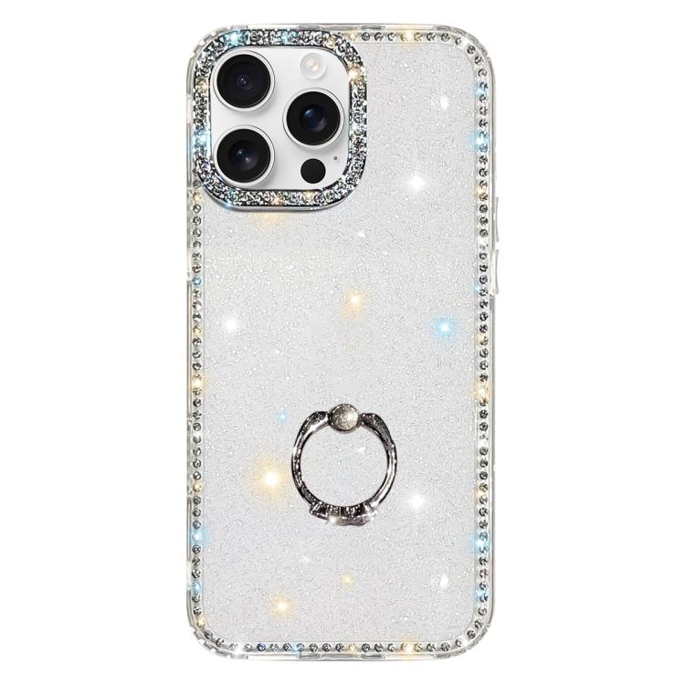 Étui de téléphone hybride TPU PC IMD double face avec support anneau en strass, pour iPhone 17 Pro Max, pour iPhone 17 Pro, pour iPhone 17, pour iPhone Air, pour iPhone 16 Pro Max, pour iPhone 16 Pro, pour iPhone 16 Plus, pour iPhone 16