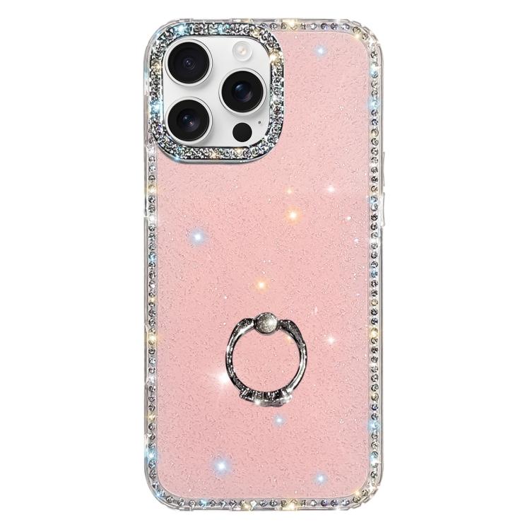 Étui de téléphone hybride TPU PC IMD double face avec support anneau en strass, pour iPhone 17 Pro Max, pour iPhone 17 Pro, pour iPhone 17, pour iPhone Air, pour iPhone 16 Pro Max, pour iPhone 16 Pro, pour iPhone 16 Plus, pour iPhone 16