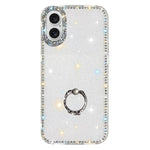 Étui de téléphone hybride TPU PC IMD double face avec support anneau en strass, pour iPhone 17 Pro Max, pour iPhone 17 Pro, pour iPhone 17, pour iPhone Air, pour iPhone 16 Pro Max, pour iPhone 16 Pro, pour iPhone 16 Plus, pour iPhone 16