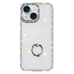 Coque de téléphone hybride TPU PC IMD double face avec strass et support de bague, pour iPhone 15 Pro Max, pour iPhone 15 Pro, pour iPhone 15, pour iPhone 14, pour iPhone 14 Pro, pour iPhone 14 Pro Max, pour iPhone 13 Pro Max, pour iPhone 13 Pro