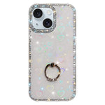 Coque de téléphone hybride TPU PC IMD double face avec strass et support de bague, pour iPhone 15 Pro Max, pour iPhone 15 Pro, pour iPhone 15, pour iPhone 14, pour iPhone 14 Pro, pour iPhone 14 Pro Max, pour iPhone 13 Pro Max, pour iPhone 13 Pro