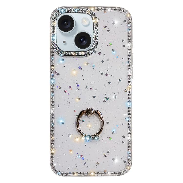 Coque de téléphone hybride TPU PC IMD double face avec strass et support de bague, pour iPhone 15 Pro Max, pour iPhone 15 Pro, pour iPhone 15, pour iPhone 14, pour iPhone 14 Pro, pour iPhone 14 Pro Max, pour iPhone 13 Pro Max, pour iPhone 13 Pro