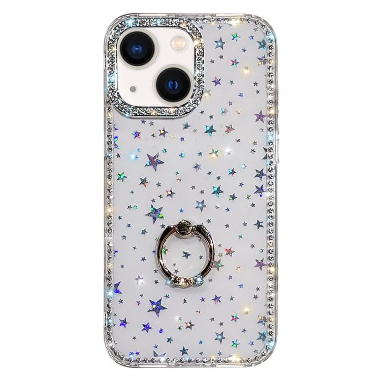 Coque de téléphone hybride TPU PC IMD double face avec strass et support de bague, pour iPhone 15 Pro Max, pour iPhone 15 Pro, pour iPhone 15, pour iPhone 14, pour iPhone 14 Pro, pour iPhone 14 Pro Max, pour iPhone 13 Pro Max, pour iPhone 13 Pro