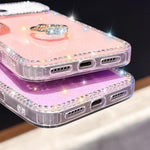 Étui de téléphone hybride TPU PC IMD double face avec support anneau en strass, pour iPhone 17 Pro Max, pour iPhone 17 Pro, pour iPhone 17, pour iPhone Air, pour iPhone 16 Pro Max, pour iPhone 16 Pro, pour iPhone 16 Plus, pour iPhone 16