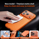 Coque de téléphone hybride en TPU acrylique givré avec film de protection d'objectif, Pour iPhone 17 Pro Max, Pour iPhone 17 Pro