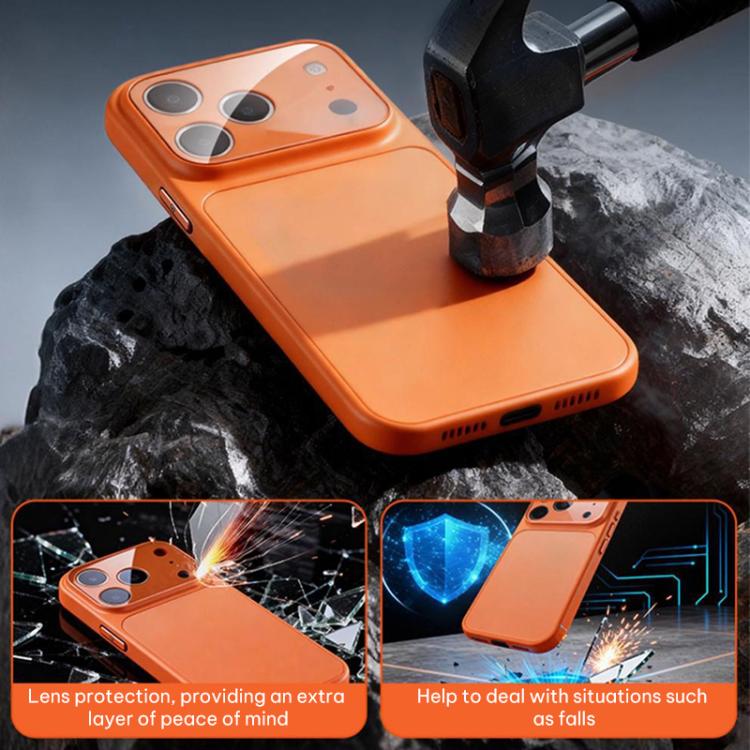 Coque de téléphone hybride en TPU acrylique givré avec film de protection d'objectif, Pour iPhone 17 Pro Max, Pour iPhone 17 Pro