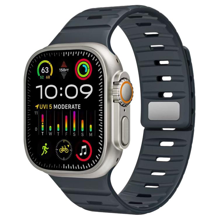 Bracelet de montre en silicone à boucle magnétique xDfind Norman, pour Apple Watch 42 / 44 / 45 / 46 / 49mm, pour Apple Watch 38 / 40 / 41 / S11 42mm